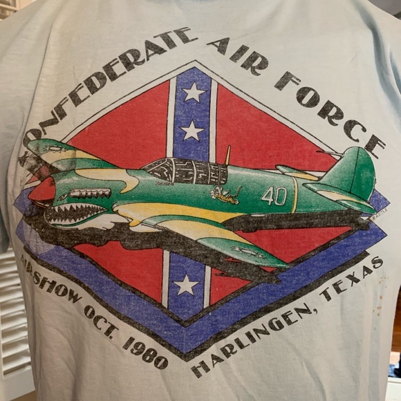 Vintage 80’s Confederate Air Force Air Show Souvenir T-Shirt: Trashed: Rare:XL - Picture 2 of 7